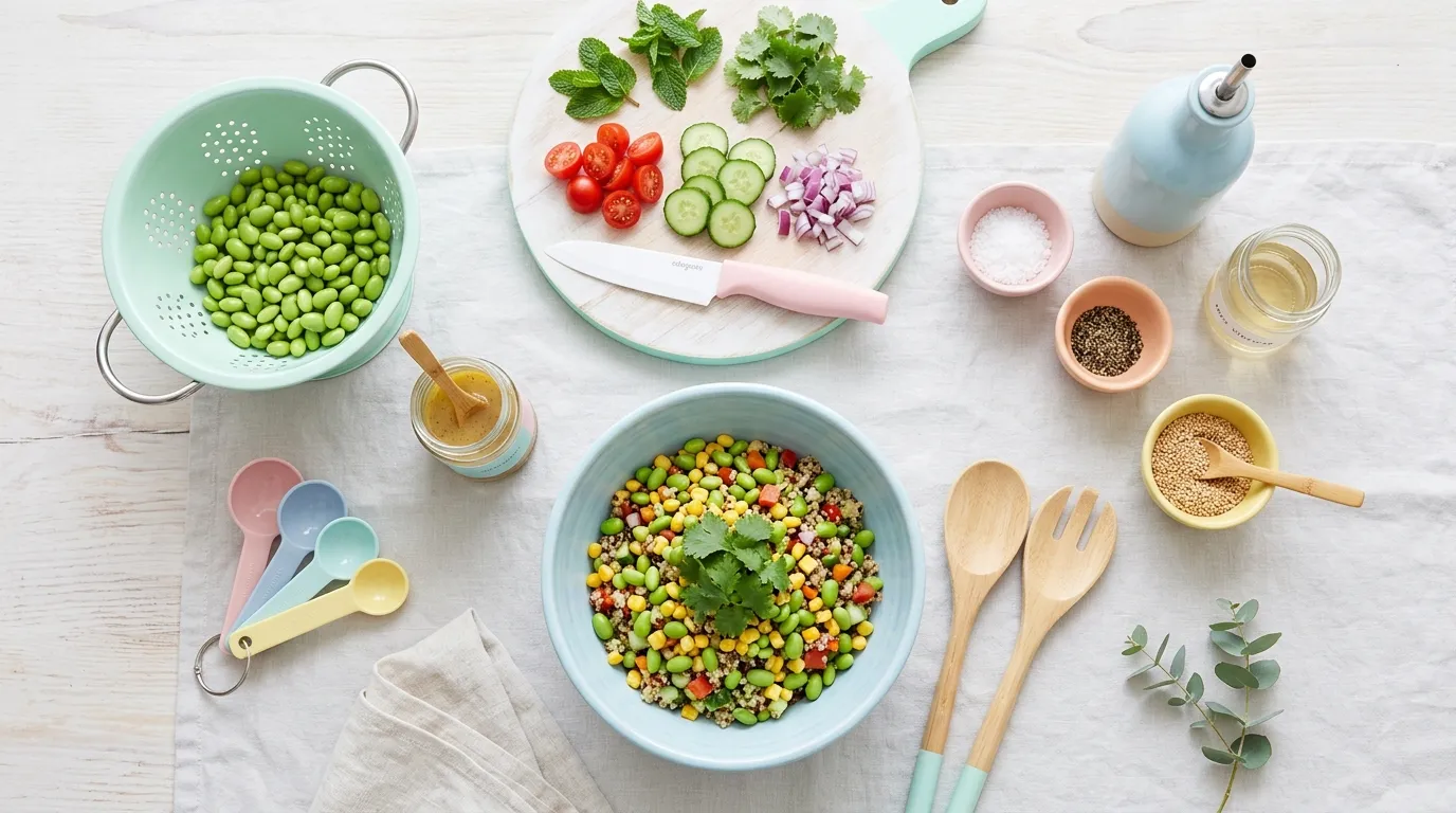 Zutaten für den Edamame Salat