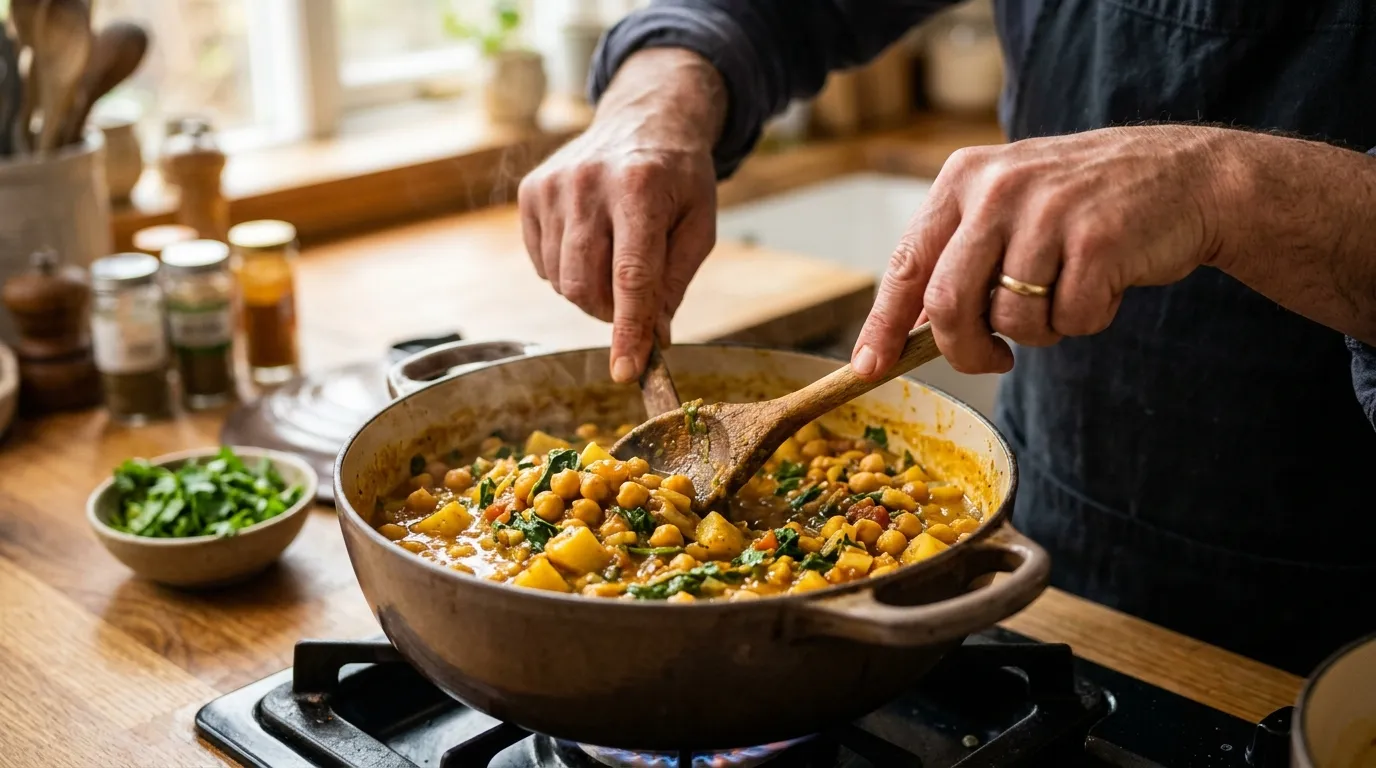 Zutaten für Kichererbsen Curry