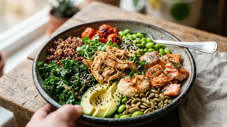 High Protein Bowl mit Hähnchen