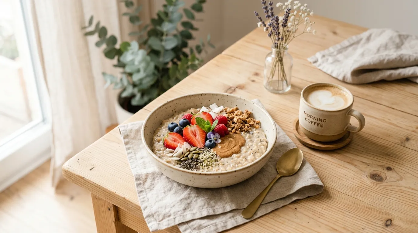 Protein Porridge mit Beeren
