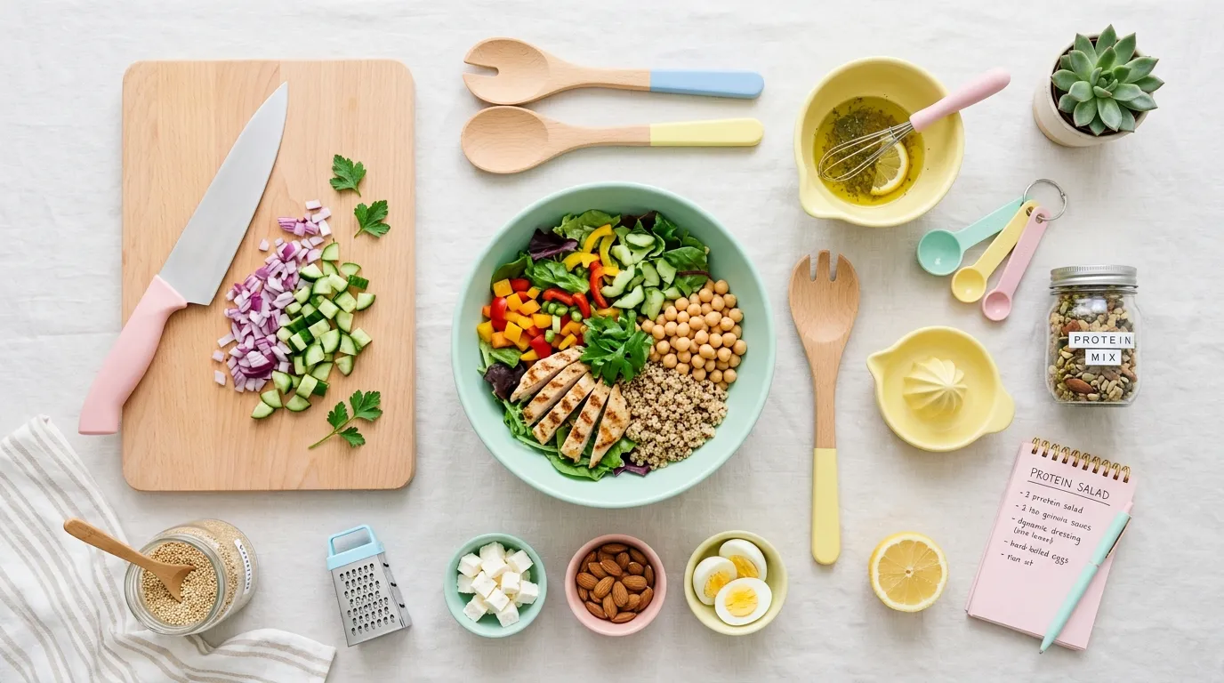 Zutaten für den High Protein Salat