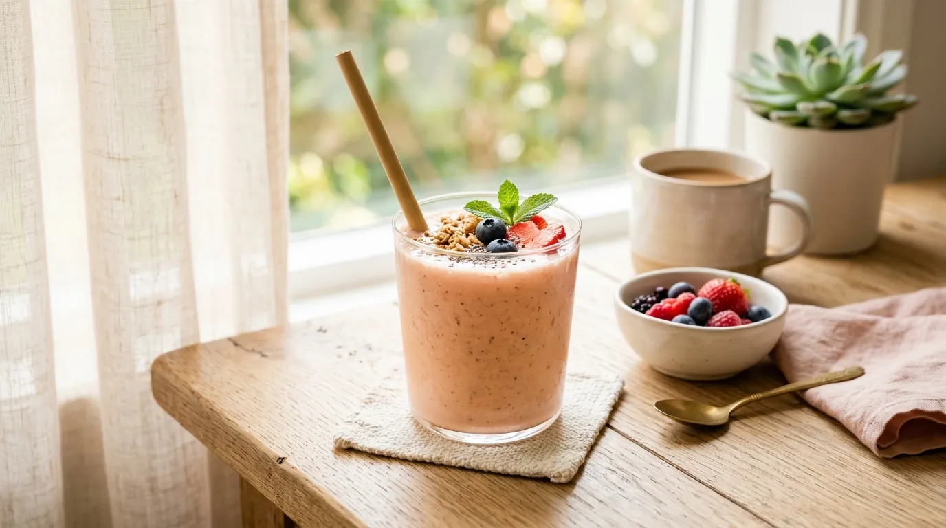 Cremiger Protein Shake im Glas