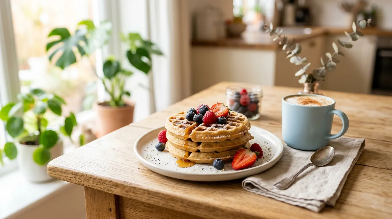 Zutaten für süße Protein Waffeln