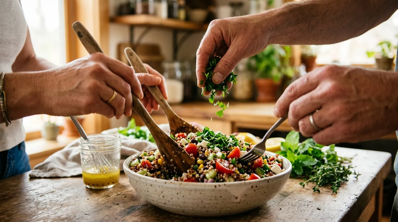 Frischer High Protein Quinoa Salat